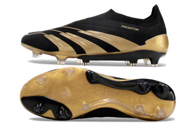 Adidas Predator Accuracy+ Laceless FG Football Boots - Black/Gold