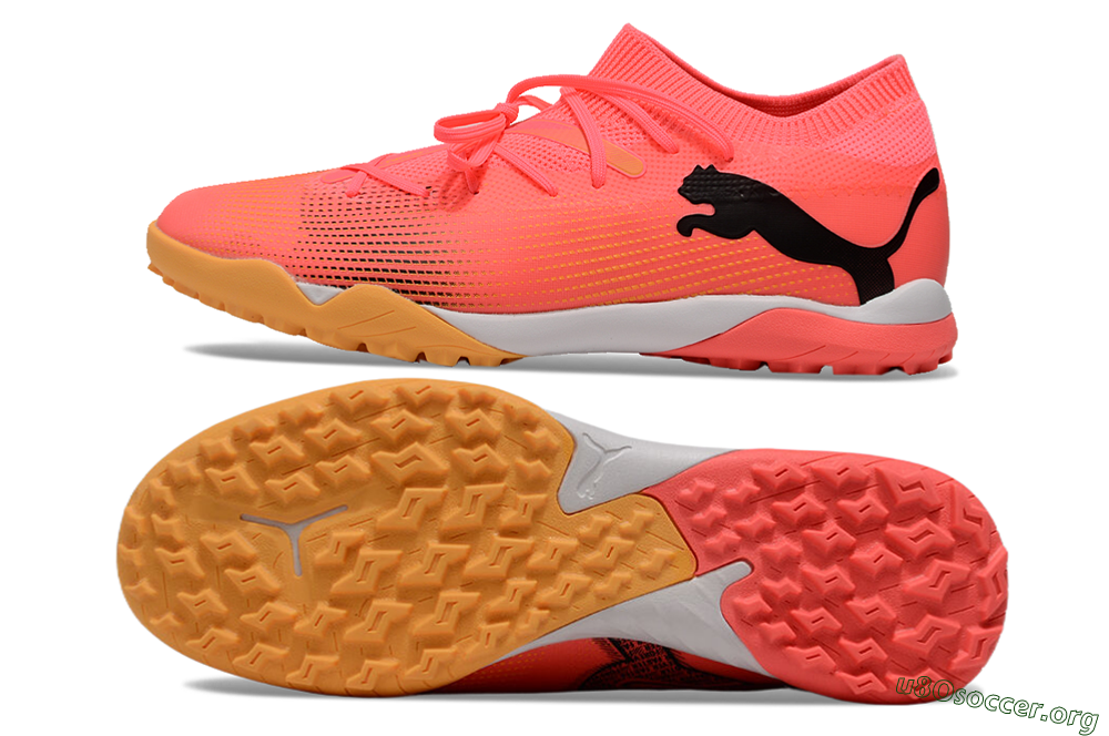 Puma Future 7 Ultimate TF Football Shoes - Pink/Black/White 1