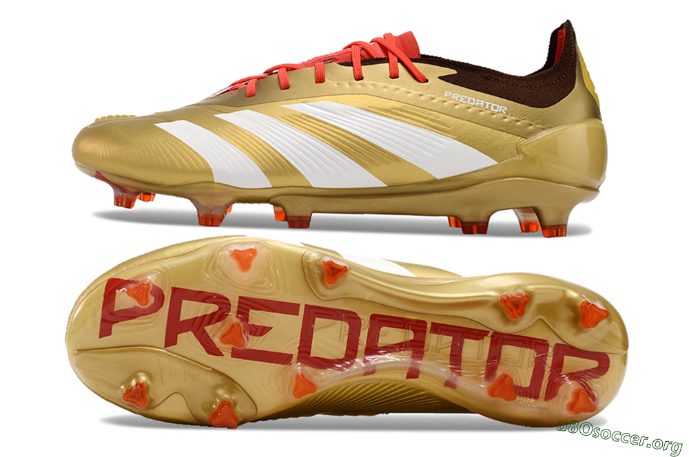 Adidas Predator 24 Elite FG Football Boots - Gold/White/Brown 1