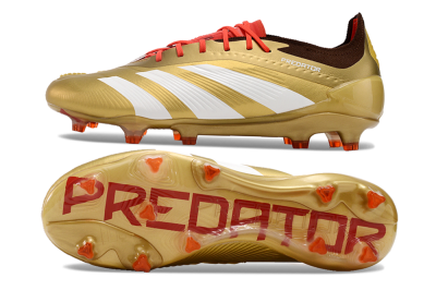 Adidas Predator 24 Elite FG Football Boots - Gold/White/Brown