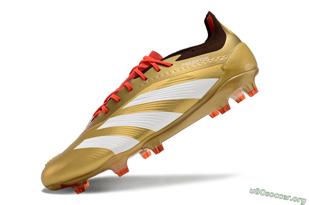 Adidas Predator 24 Elite FG Football Boots - Gold/White/Brown 5