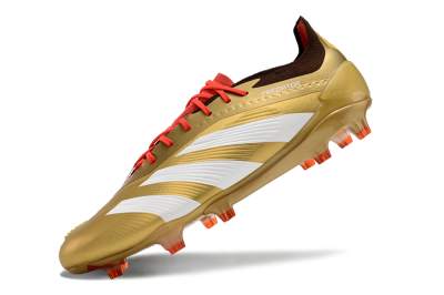 Adidas Predator 24 Elite FG Football Boots - Gold/White/Brown