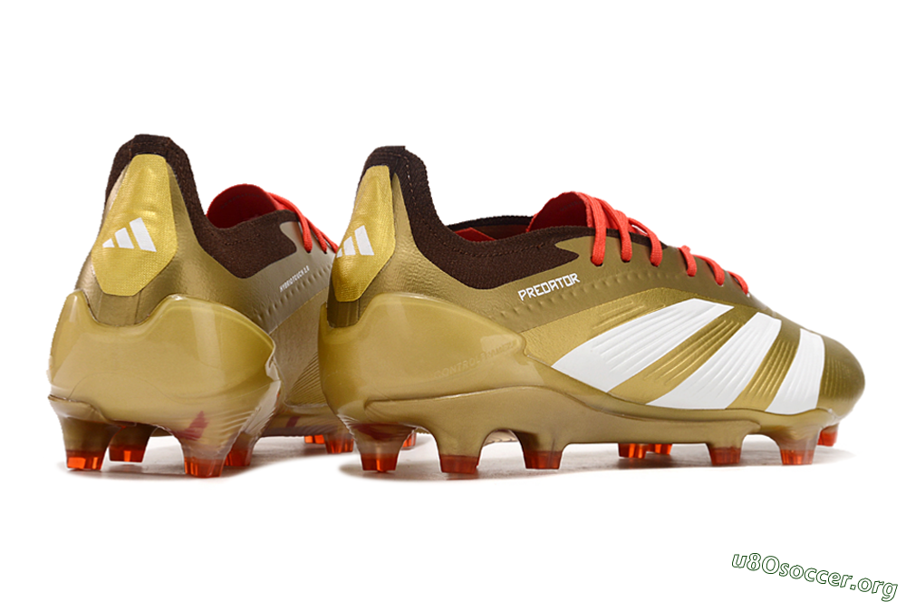Adidas Predator 24 Elite FG Football Boots - Gold/White/Brown 6