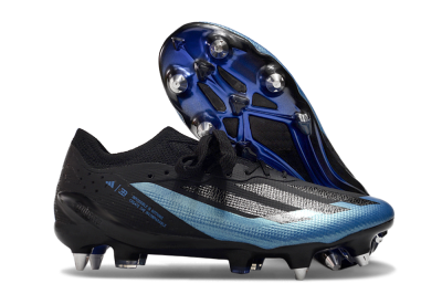 Adidas X Bugatti Crazyfast.1 SG Football Boots - Black/Blue/Silver