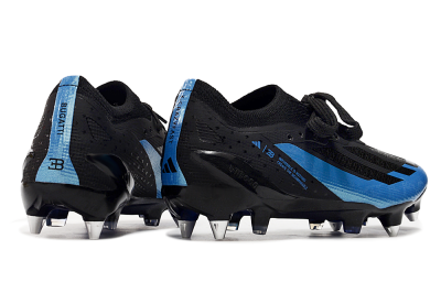 Adidas X Bugatti Crazyfast.1 SG Football Boots - Black/Blue/Silver