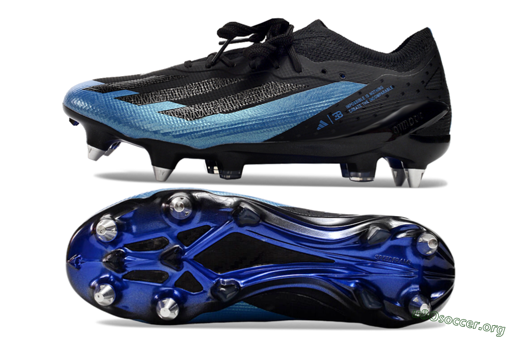 Adidas X Bugatti Crazyfast.1 SG Football Boots - Black/Blue/Silver 1