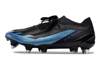Adidas X Bugatti Crazyfast.1 SG Football Boots - Black/Blue/Silver