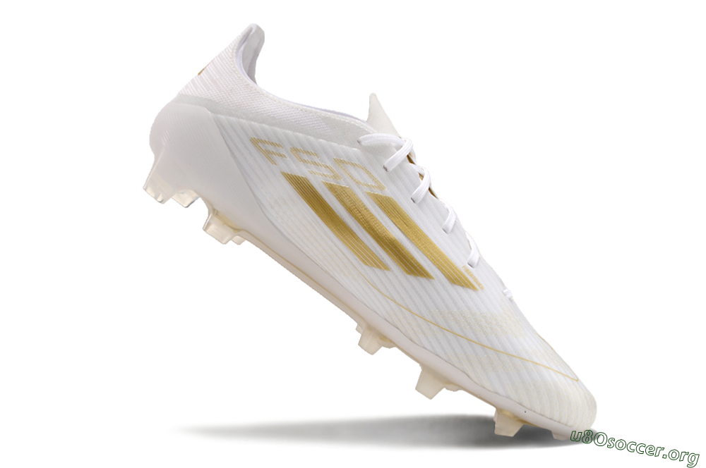Adidas F50 Adizero FG Football Boots - White/Gold 0