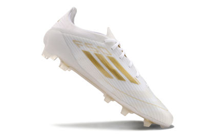 Adidas F50 Adizero FG Football Boots - White/Gold