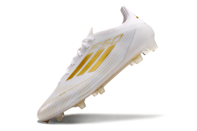 Adidas F50 Adizero FG Football Boots - White/Gold