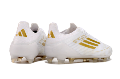 Adidas F50 Adizero FG Football Boots - White/Gold