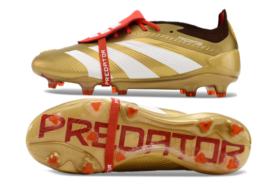 Adidas Predator Elite Foldover Tongue FG Football Boots - Gold/White/Red