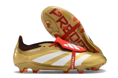 Adidas Predator Elite Foldover Tongue FG Football Boots - Gold/White/Red