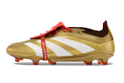Adidas Predator Elite Foldover Tongue FG Football Boots - Gold/White/Red