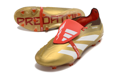 Adidas Predator Elite Foldover Tongue FG Football Boots - Gold/White/Red