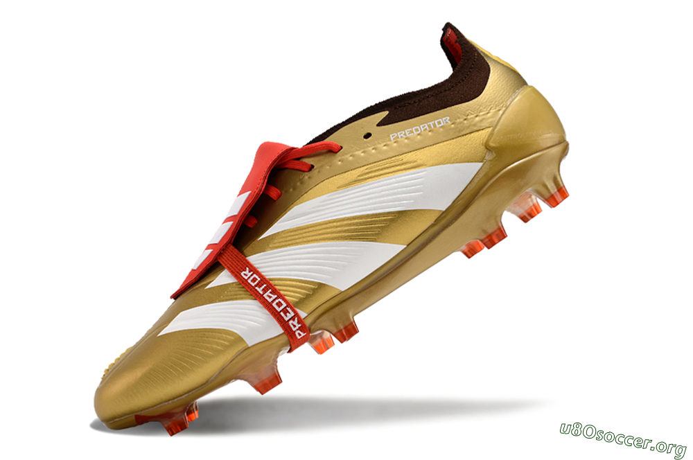 Adidas Predator Elite Foldover Tongue FG Football Boots - Gold/White/Red 5