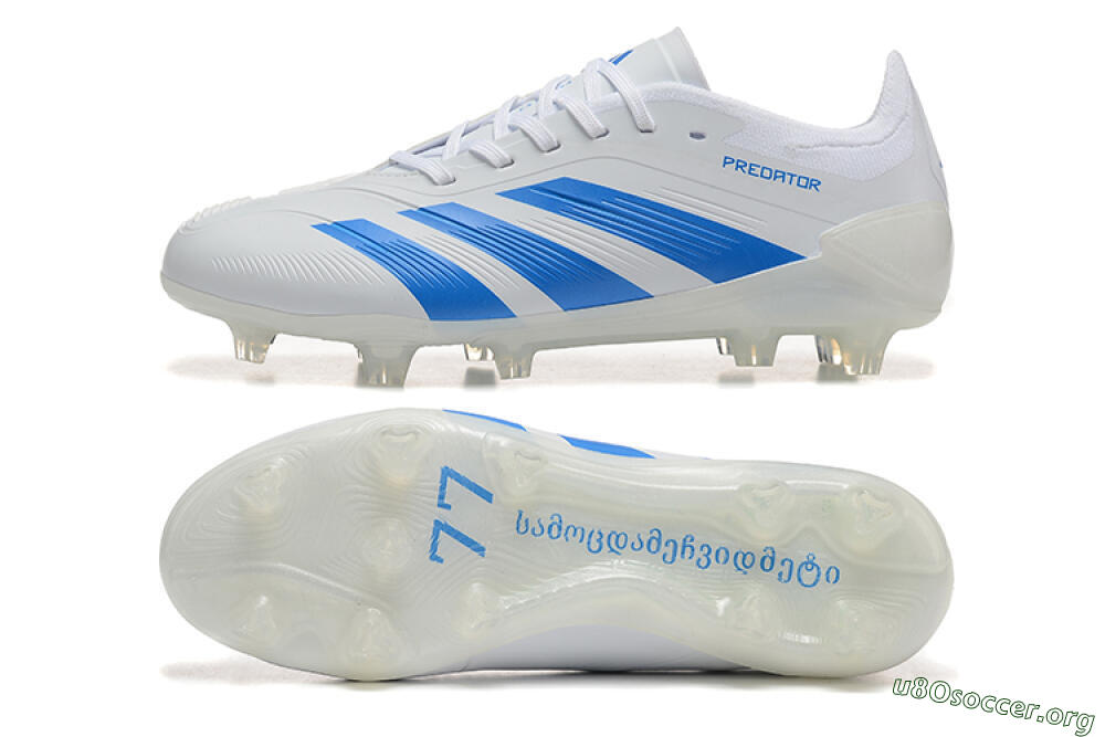 Adidas Predator 24 Elite FG Football Boots - White/Blue 1