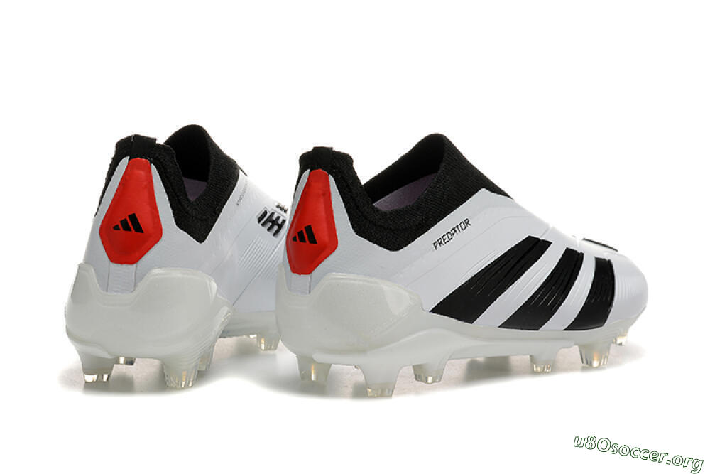 Adidas Predator 24 Elite Laceless FG Football Boots - White/Black/Red 6