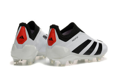 Adidas Predator 24 Elite Laceless FG Football Boots - White/Black/Red