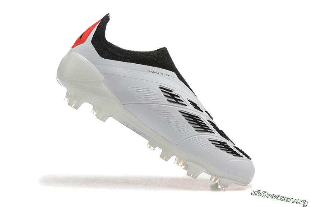 Adidas Predator 24 Elite Laceless FG Football Boots - White/Black/Red 4
