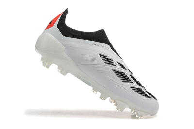Adidas Predator 24 Elite Laceless FG Football Boots - White/Black/Red