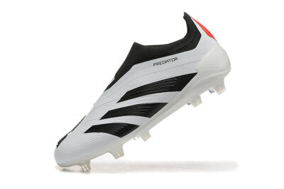 Adidas Predator 24 Elite Laceless FG Football Boots - White/Black/Red