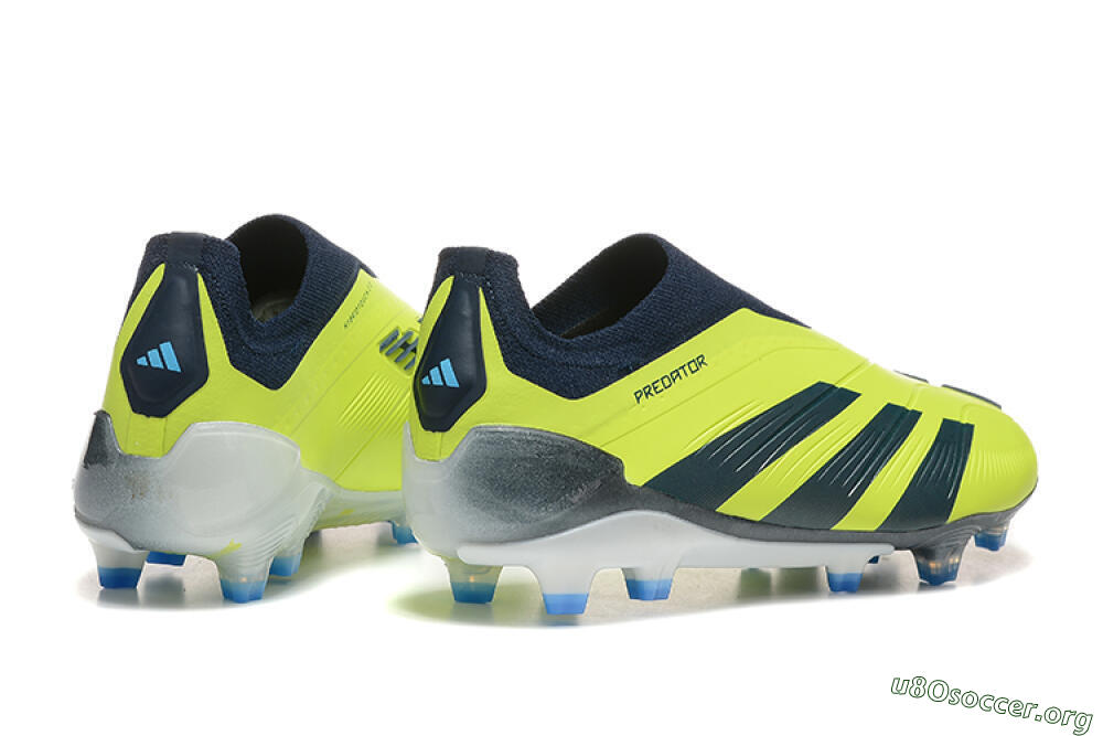 Adidas Predator 24 Elite Laceless FG Football Boots - Yellow/Black/Blue 6