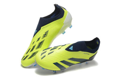 Adidas Predator 24 Elite Laceless FG Football Boots - Yellow/Black/Blue
