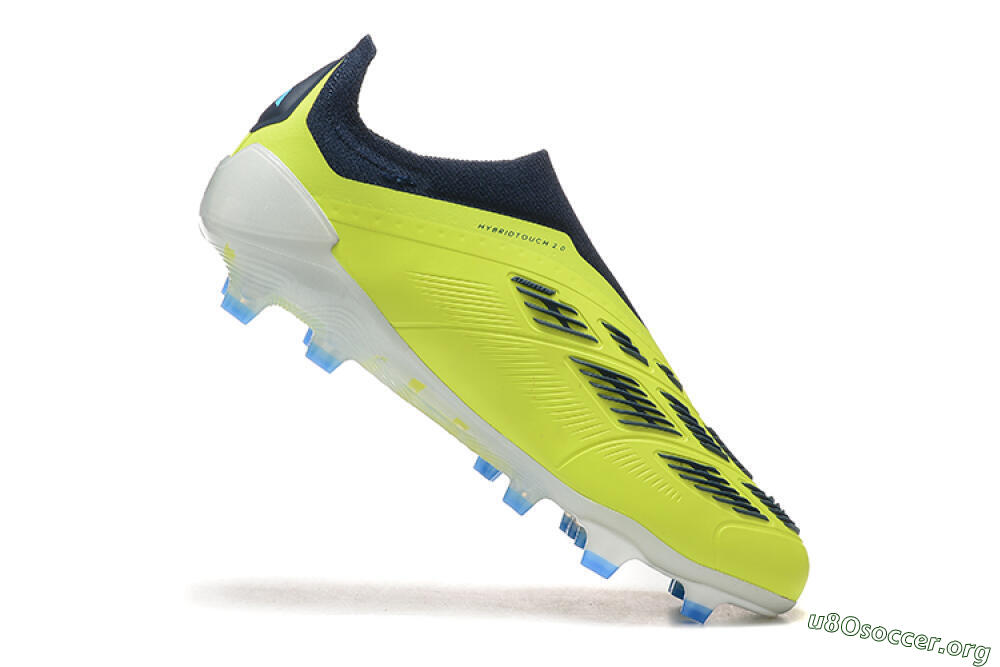 Adidas Predator 24 Elite Laceless FG Football Boots - Yellow/Black/Blue 4