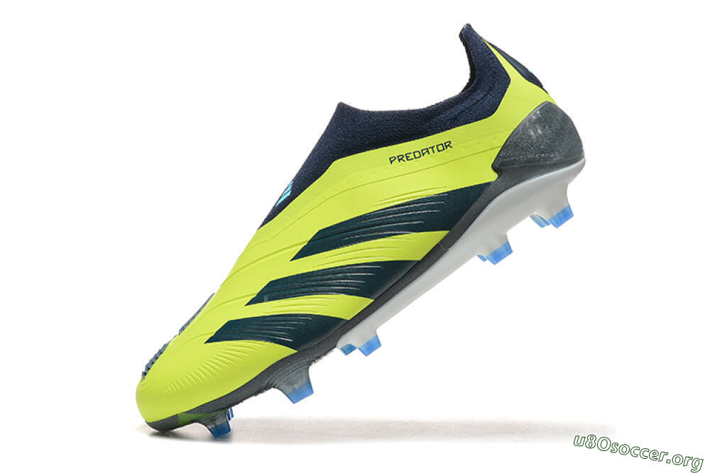 Adidas Predator 24 Elite Laceless FG Football Boots - Yellow/Black/Blue 5