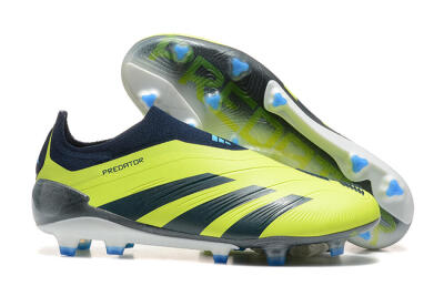 Adidas Predator 24 Elite Laceless FG Football Boots - Yellow/Black/Blue