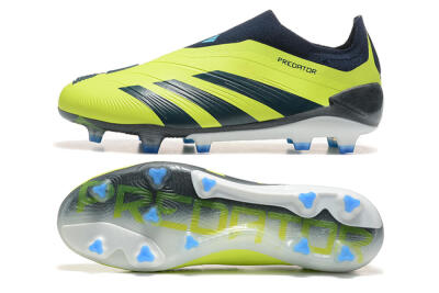 Adidas Predator 24 Elite Laceless FG Football Boots - Yellow/Black/Blue