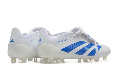 Adidas Predator Elite Foldover Tongue FG Football Boots - White/Blue