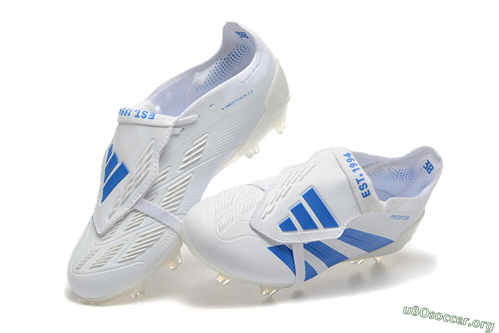 Adidas Predator Elite Foldover Tongue FG Football Boots - White/Blue 0