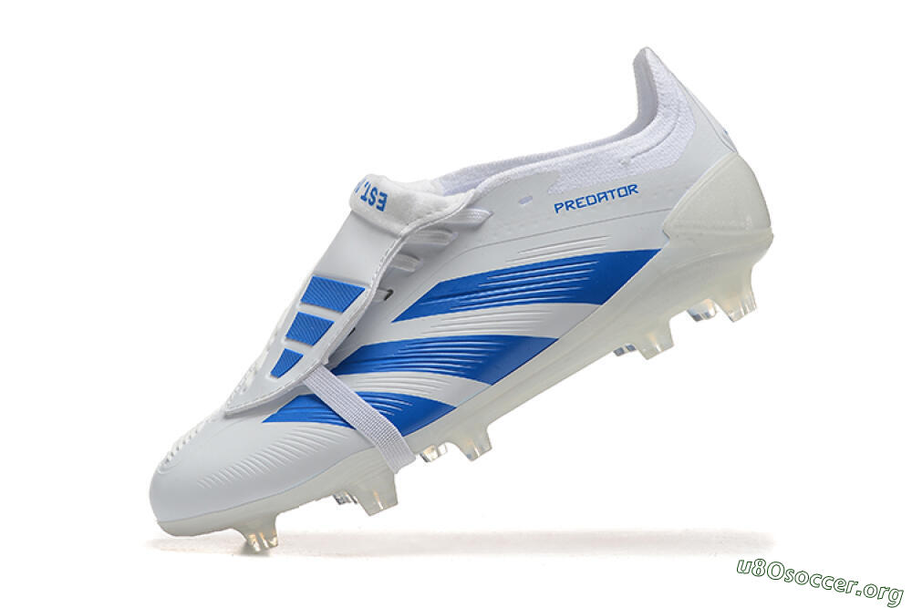 Adidas Predator Elite Foldover Tongue FG Football Boots - White/Blue 5