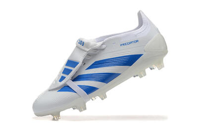 Adidas Predator Elite Foldover Tongue FG Football Boots - White/Blue