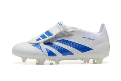Adidas Predator Elite Foldover Tongue FG Football Boots - White/Blue