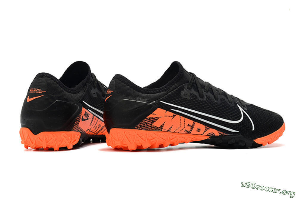 Nike Mercurial Vapor 13 Pro TF Football Shoes - Black/Orange 9