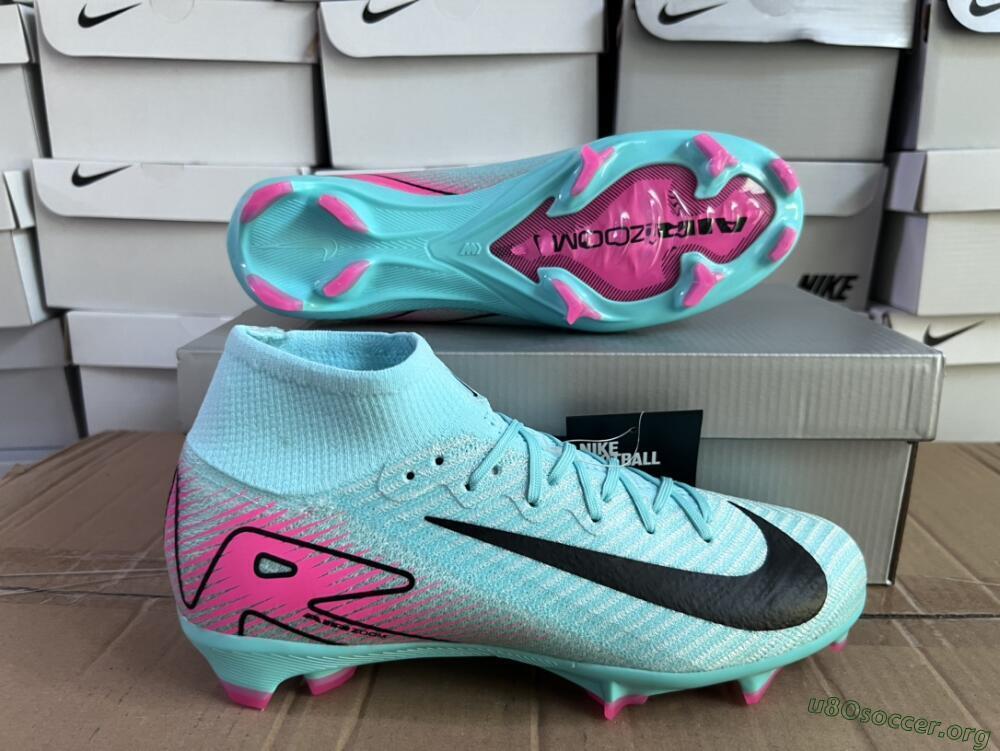 Nike Air Zoom Mercurial Superfly 10 Elite FG Football Boots - Jade/Black/Pink