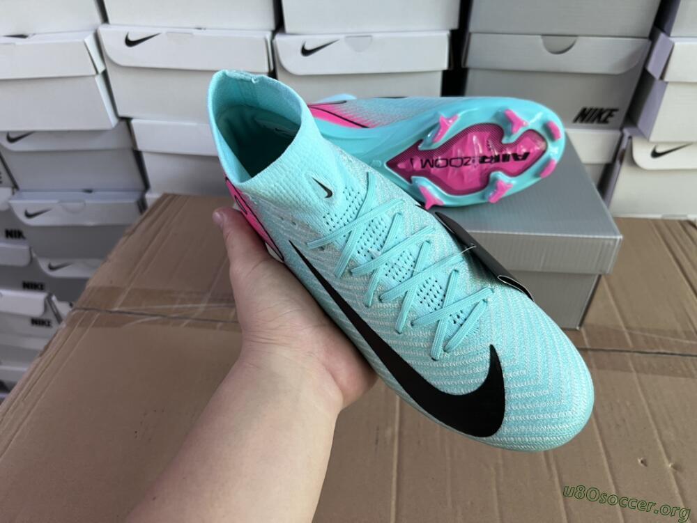 Nike Air Zoom Mercurial Superfly 10 Elite FG Football Boots - Jade/Black/Pink