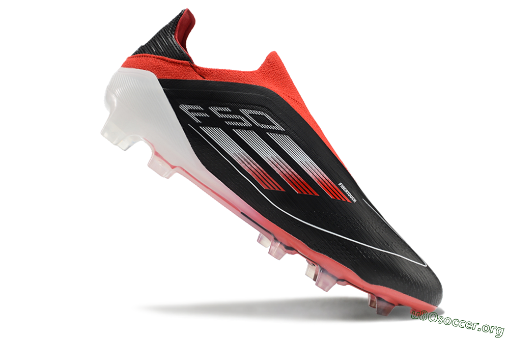 Adidas F50 Elite Laceless FG Football Boots - Black/Red/White 4