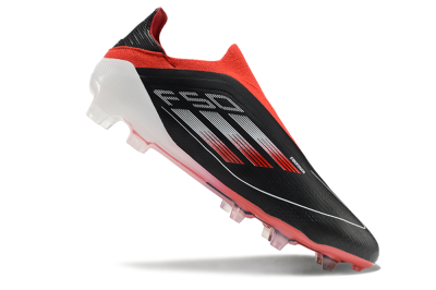 Adidas F50 Elite Laceless FG Football Boots - Black/Red/White