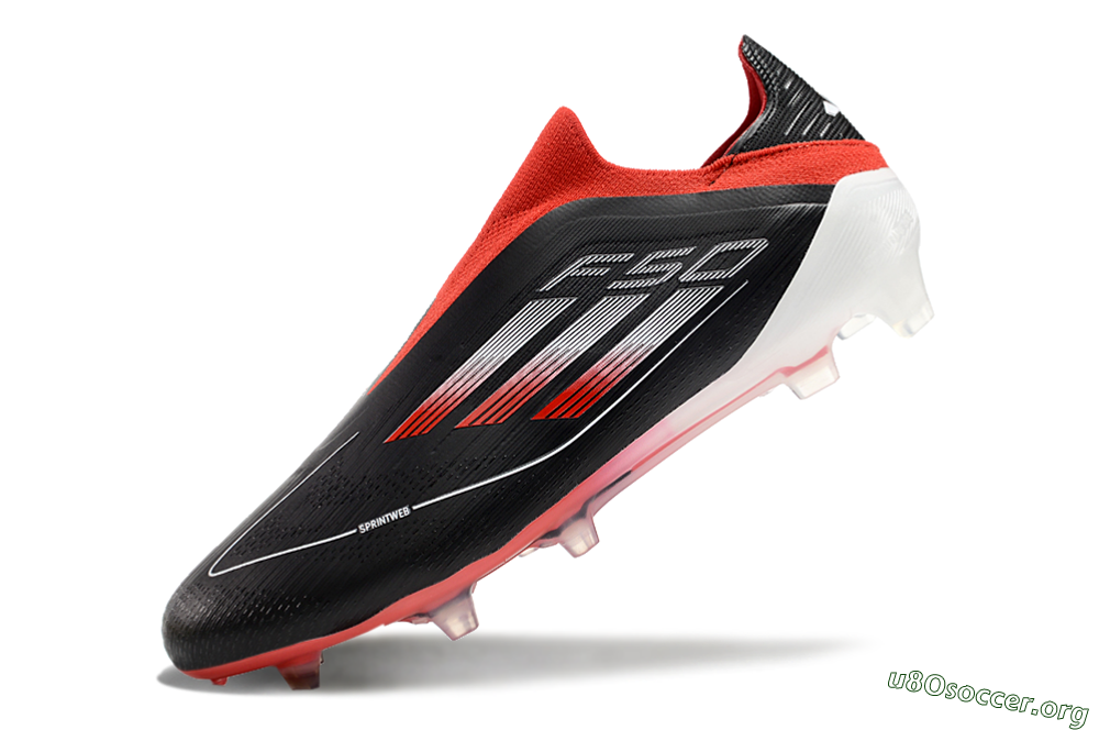 Adidas F50 Elite Laceless FG Football Boots - Black/Red/White 5