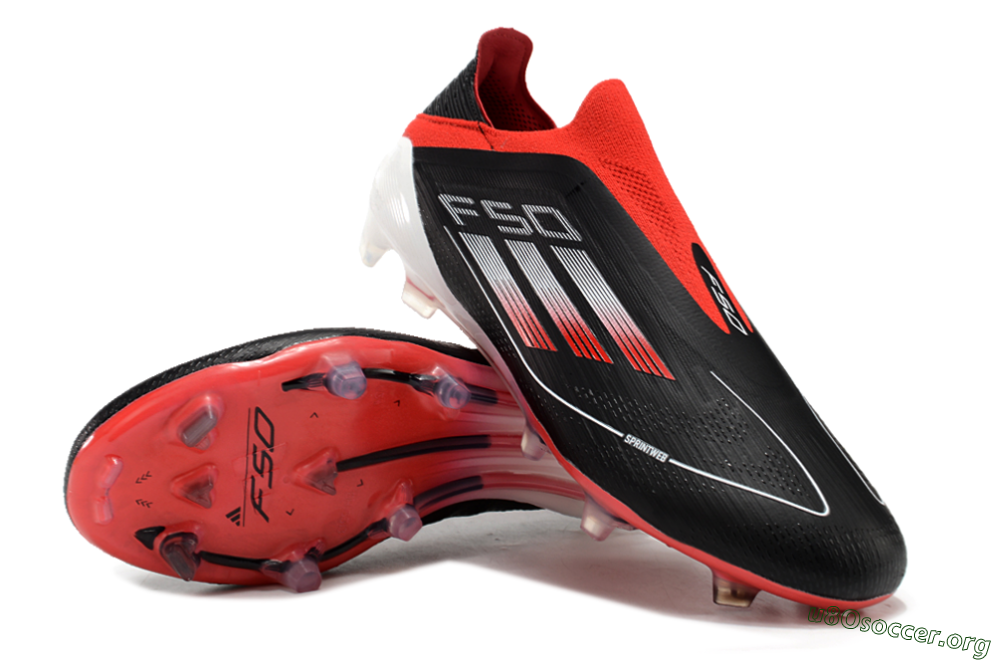 Adidas F50 Elite Laceless FG Football Boots - Black/Red/White 0
