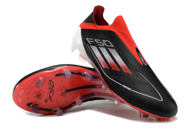 Adidas F50 Elite Laceless FG Football Boots - Black/Red/White
