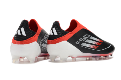 Adidas F50 Elite Laceless FG Football Boots - Black/Red/White