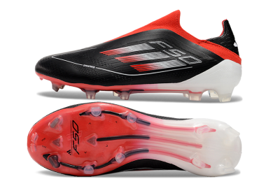 Adidas F50 Elite Laceless FG Football Boots - Black/Red/White