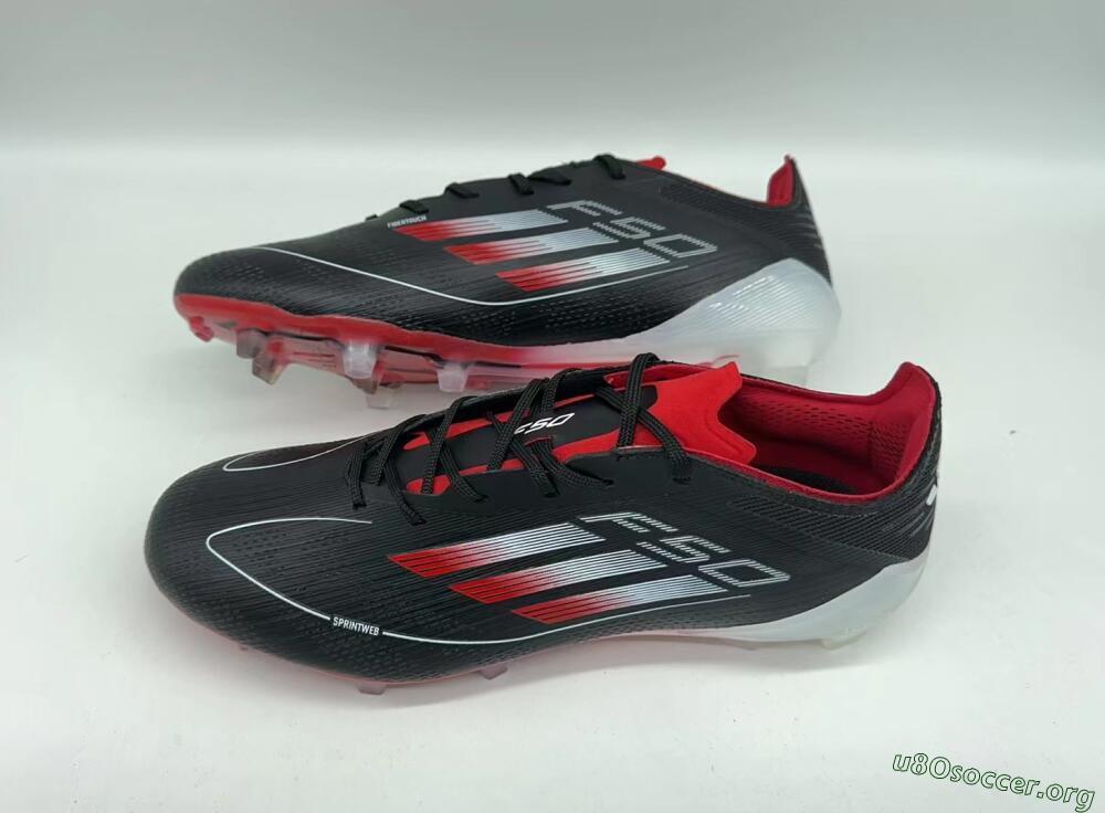 Adidas F50 Elite FG Football Boots - Black/Red/White