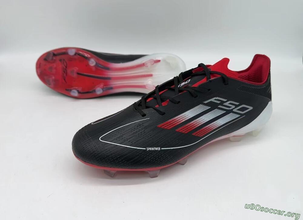 Adidas F50 Elite FG Football Boots - Black/Red/White