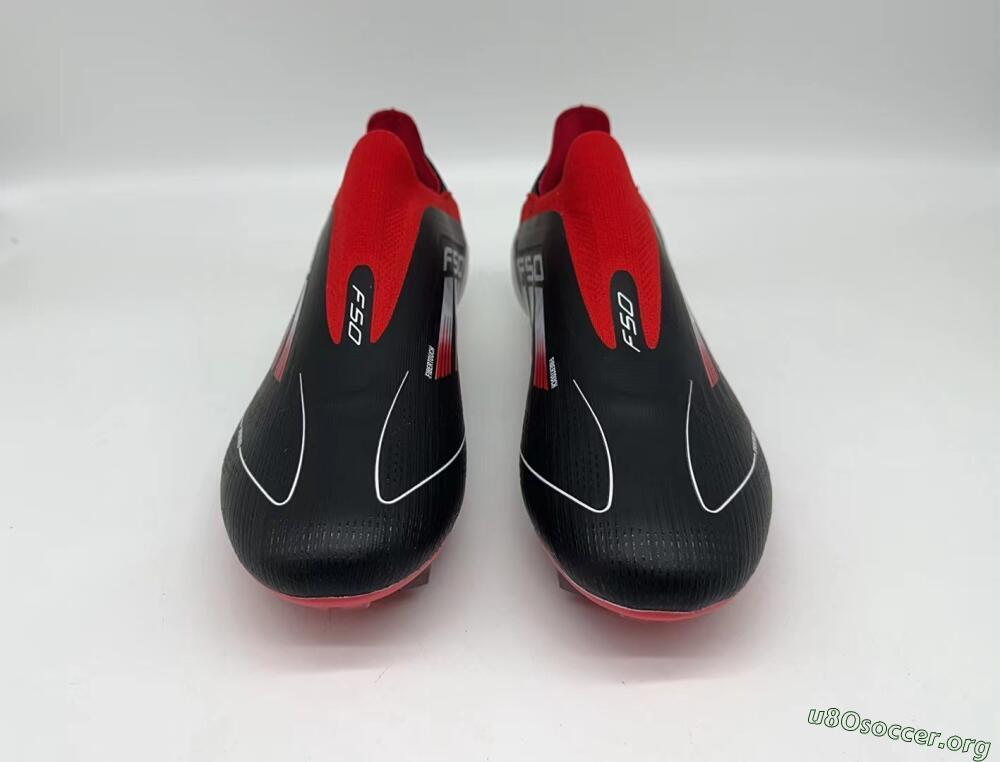 Adidas F50 Elite Laceless FG Football Boots - Black/Red/White